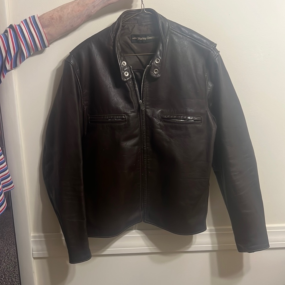 Harley Davidson chocolate leather coat